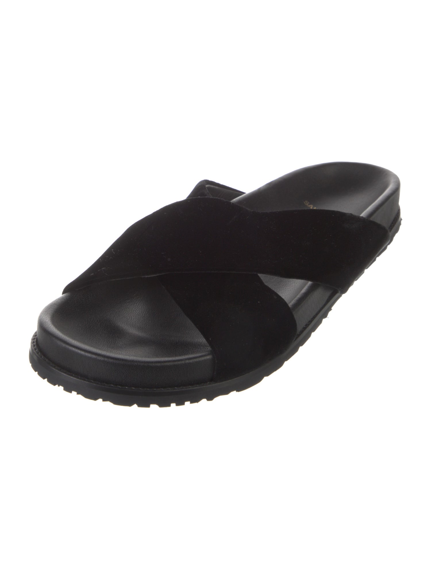 Saint Laurent Velvet Slides